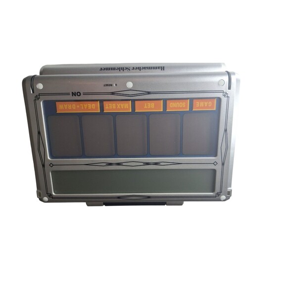 Hammacher Schlemmer Handheld Electronic Video Poker Game with Joker's Wild - Picture 6 of 6